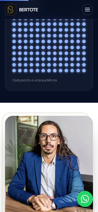 Painel de números no celular, com um ponto aceso para cada audiência de 2026